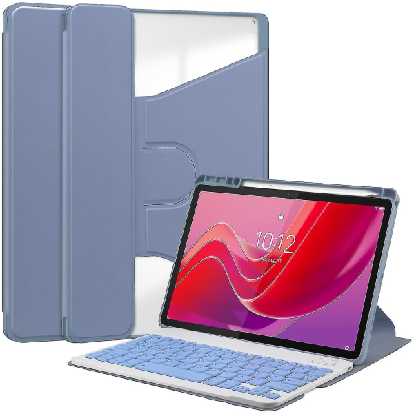 För Lenovo Tab M11 (Xiaoxin Pad 11 2024) Case PU+Acrylic Tablet Stand Cover med Bluetooth tangentbord