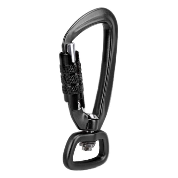 Carabiner Clip Auto Locking Square Bottom 360 Rotation Hook Accessories for Dog Leashes Hammocks Backpacks Black