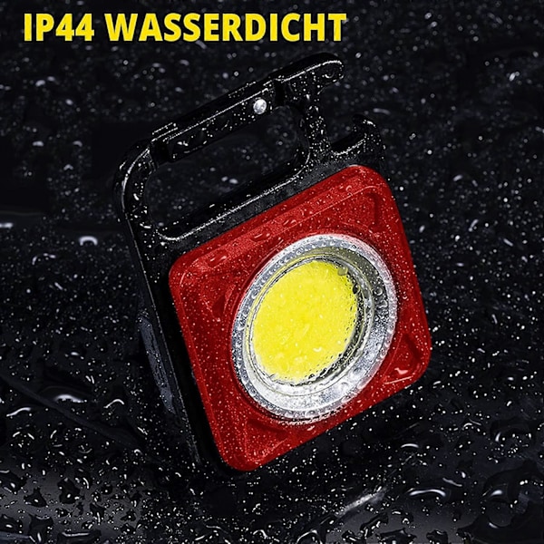 Mini LED Ficklampor, Uppladdningsbar LED Arbetslampa, 800 Lumen Magnetisk Arbetslampa för Sängbord, Verkstad, Nödsituation, Utomhuslampa Röd