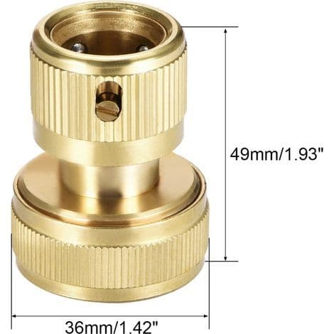 3/4\" Messing Hurtigkoblingsadaptere Vannslange Kranfittings 2 stk