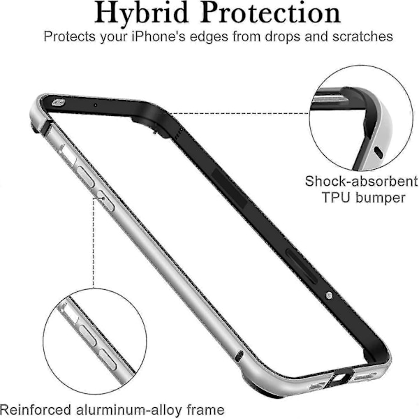 Aluminiumsramme Metall Bumper Ramme Deksel Kompatibel Iphone 14 Pro Max/14 Pro/14 Plus Metallramme Armor Edge