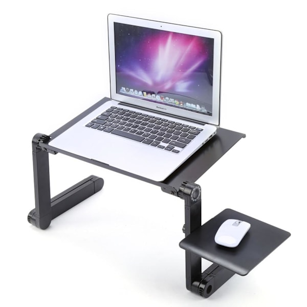 Stort multifunktionelt laptopbord med musebord og køleventilator