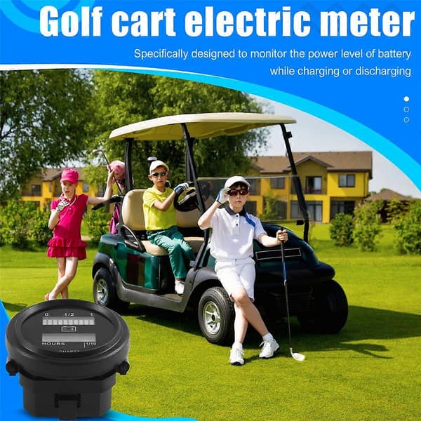 12V/24V/36V/48V/72V LED Digital Batteristatus Ladeindikator Sort