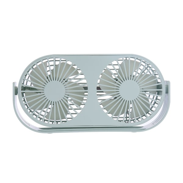 Bordventilator Håndholdt Ventilator Dobbelt Hoved Bordventilator Mini Ventilator Natlys Dobbelt Hoved Ventilator grøn