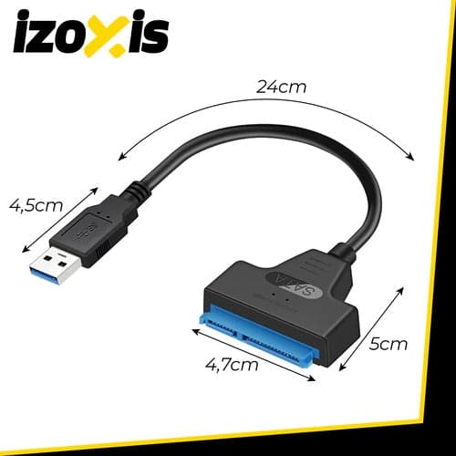USB 3.0 til SATA 3.0 adapter til 2,5\" HDD/SSD 6 Gb/s sort