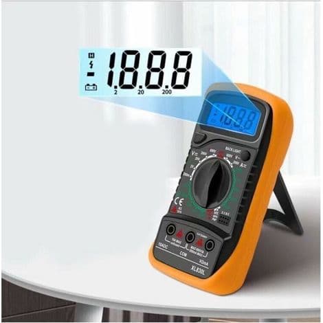 XL830L 2000-talls digitalt multimeter Mini multimeter batteritester Strømspenning AC DC Motstand Summer Transistor Voltmeter Amperemeter med bakgrunnsbelysning