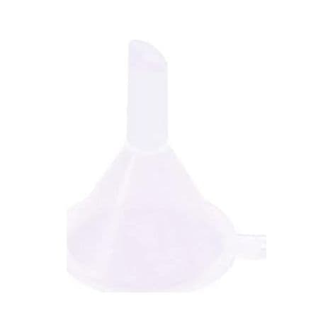 Liten mini klar plasttrakt for parfymeflasker, oljer og prøver -