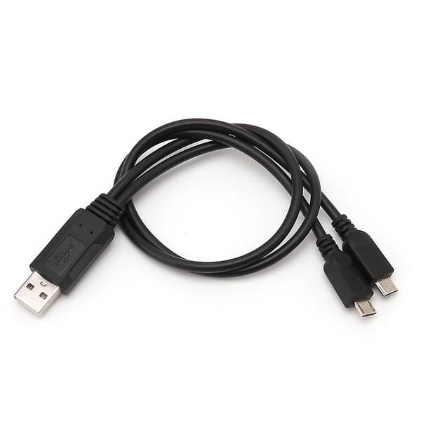 Portabel USB-hane till universell Micro USB-hane Y-adapter Splitter-kabel