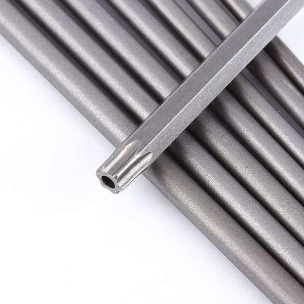 8 stk. magnetisk skruetrækkersæt med 150 mm S2 stål Torx-bits