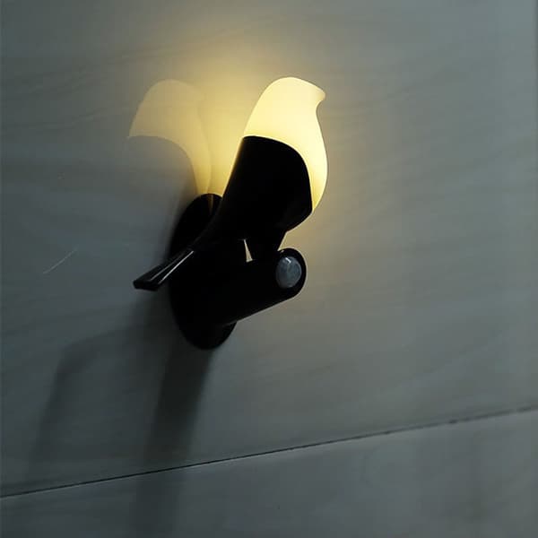 LED Nattlampa Uggla Med Rörelsesensor Vägglampa Och Magnetisk Touchsensor