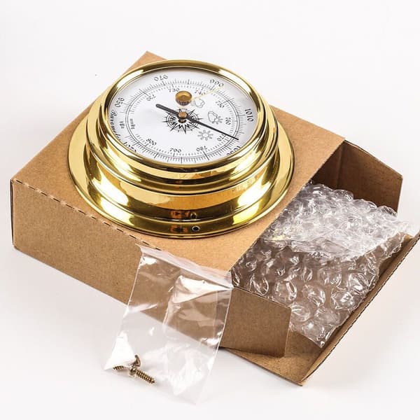 Analog vejrstation - barometer, termometer, hygrometer 4 dele