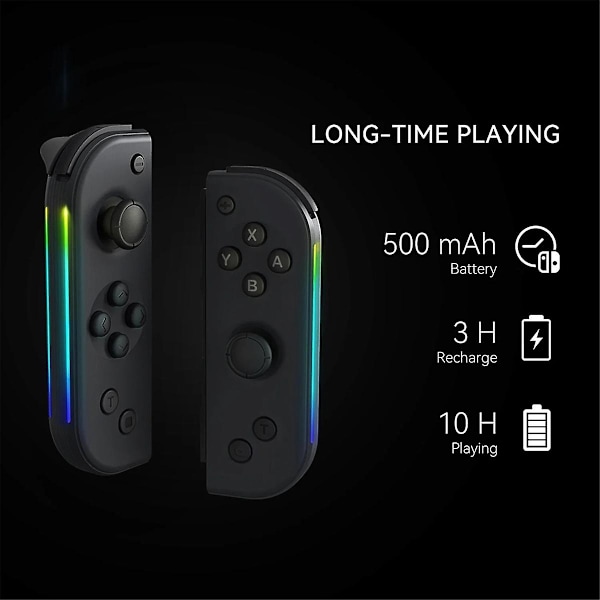 Ny Spillkontroll for JOYCON Joystick En-knappsvekke Bluetooth NS Somatosensorisk Vibrasjon Belysning