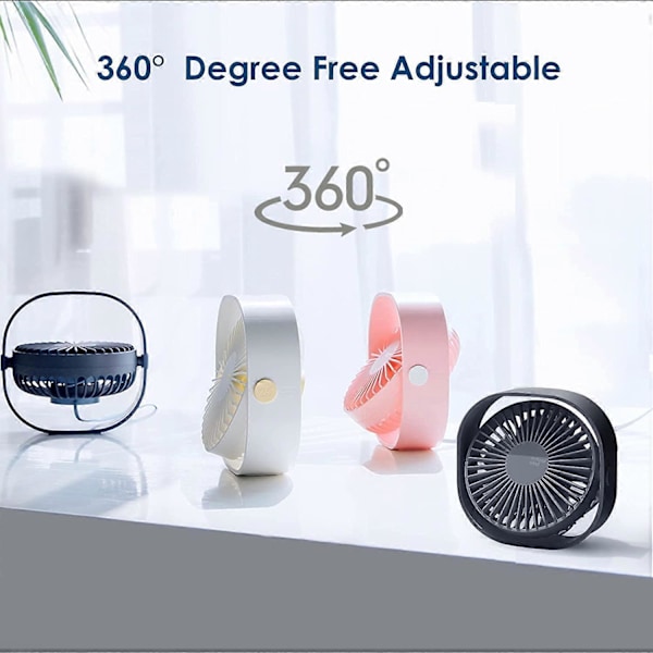 USB-tuuletin Mini Kannettava Tuuletin Hiljainen Tuuletin Pöytätuuletin 3 Nopeutta Säädettävä USB-virtalähde (Sininen)