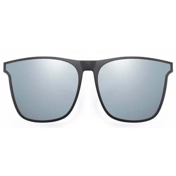Clip-on Sunglasses - Attach to Existing Glasses - Mirror Silver