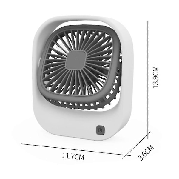 Kädessä pidettävä minituuletin, pieni kannettava tuuletin jalustalla, USB ladattava ripsituuletin - VÄRI: style813