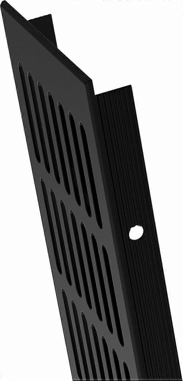 Ventilationsrist Aluminium 100 mm x 1000 mm Sort