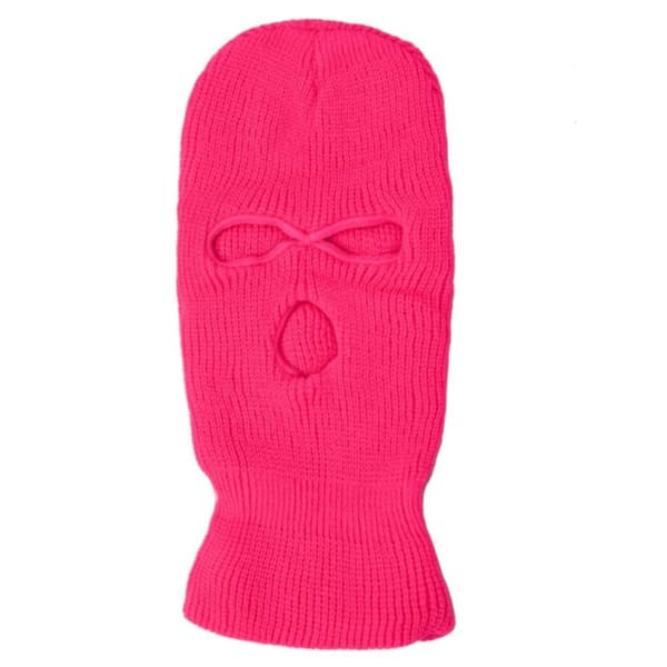 Neonrosa Balaklava Skidmask Rånarluva