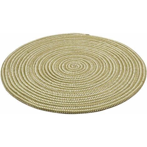 Handvävd matta - Rund - För vardagsrum, sovrum, badrum, barnrum - Grön - 60 x 60 cm - Sunny