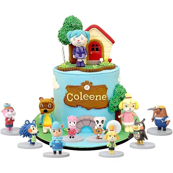 8 kpl Kakkutopperia Animal Crossing -lasten syntymäpäiväkakun koristeluun