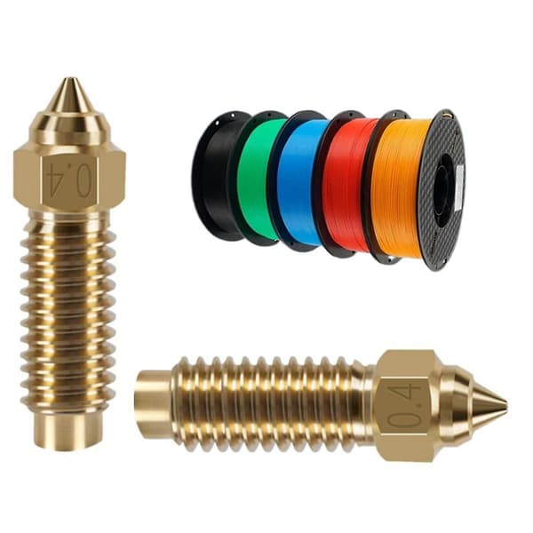 5 stk. Volcano Dyser til Neptune 4 Max/Plus Extruder Nozzle Printer Head Dyser Hotend Extruder Tilbehør