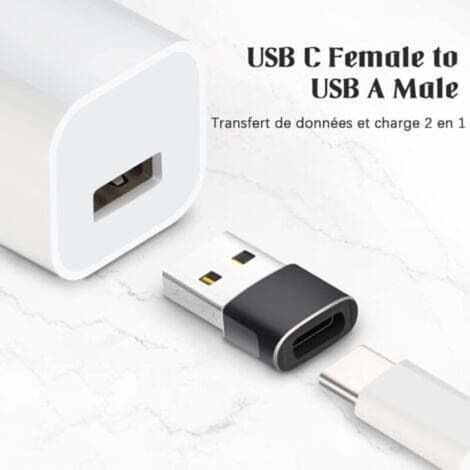 USB-C hunn til USB hann-adapter, rask lading og dataoverføring, adapter for iPhone 12/13