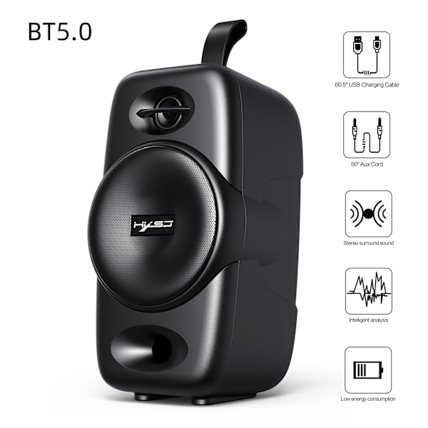Vit mobil högtalare Bluetooth 5.0 skrivbords trådlös högtalare subwoofer ljudstöd TWS