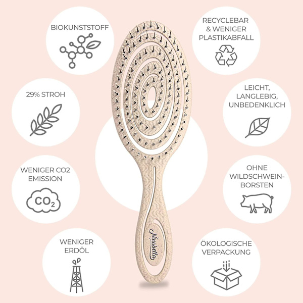 Bio Hårtborste Utan Drag - Entangling Brush