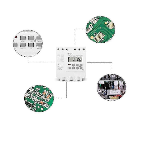 Trefaset 380v 415v Timer Programmerbar Bryter Med Bakgrunnsbelysning - JA