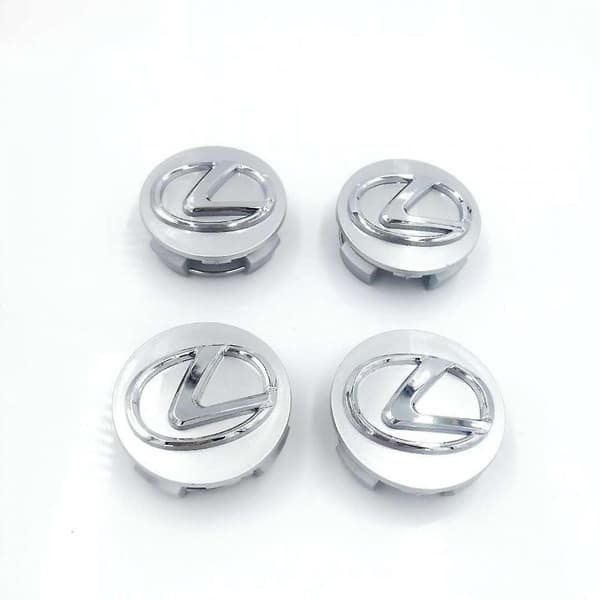 SQCLV för Lexus 62MM Lexus bilhjulscentrum plastskydd-Silver (4-pack)