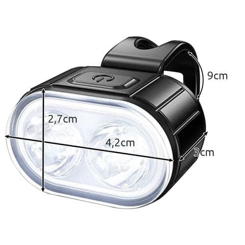 Bicycle Light Set Front and Rear LED USB Charging IPX4 Black