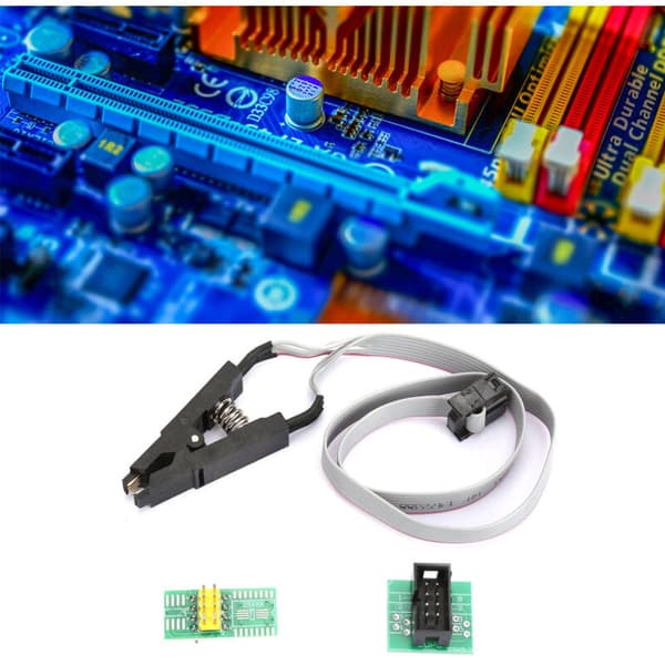 SOIC8 SOP8 Flash Chip IC Testklemme, Tidsbesparende, Sop8-Dip8 Adapterforbindelse, Soic 8/Sop8 Klemmeadapter, til 25 Chips