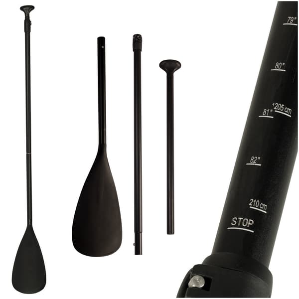 SUP paddle adjustable 170-210 cm foldable 2-piece black