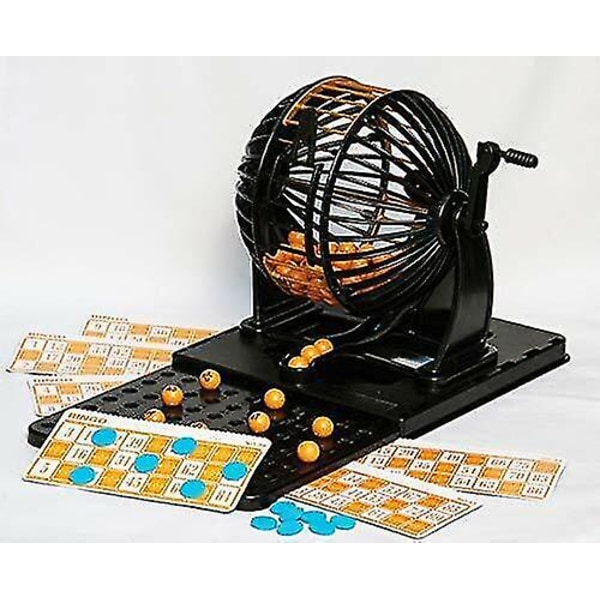 Familjebingo Lotto Nummersmaskin - 90 Nummer, 24 Kort Banmo