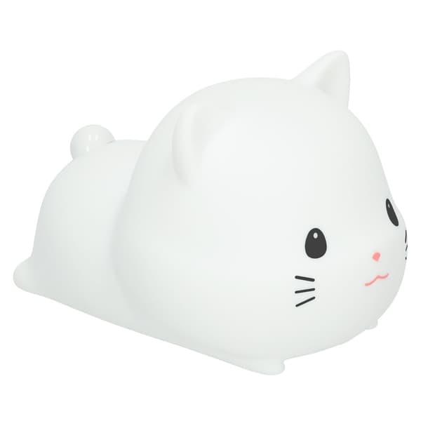 Kitten Silicone Night Light Rechargeable Dimmable with Timer USB