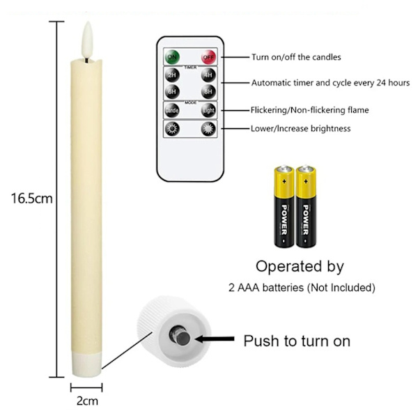 LED Lights with Remote Control – 6-pack
