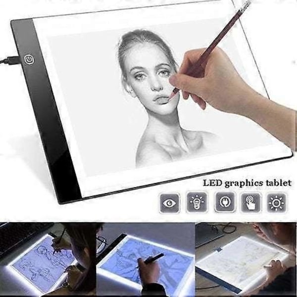 LED Piirustuspöytä A4 valopöytä USB:llä