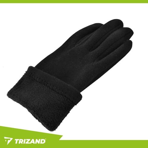 Touchscreen Gloves Black with Removable Warm Lining, Unisex 24 cm