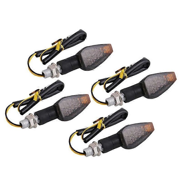 4 stk./sæt Universal Motorcykel LED Blinklys Lange Korte Blinklys Indikator Lys Blink Amber Farve Tilbehør
