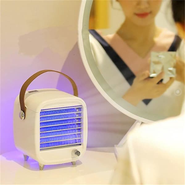 Bærbar USB-luftkøler, Støjsvag ventilator Luftkøler Luftfugter Luftrenser, Mini personlig luftkøler