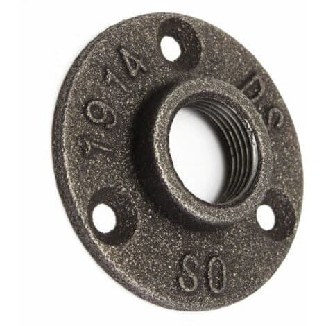 3/4\" 3-hulls formbar gjenget gulvflens jernrør fittings veggmontering