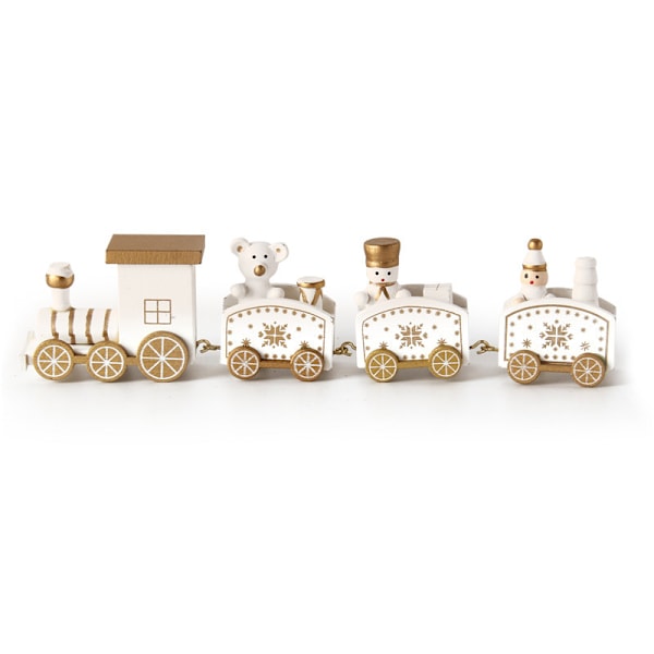 Julekalender Juletræstog Mini Træ Tog Dekorationer Mini Tog Skab Bord Dekorationer-WH223-W