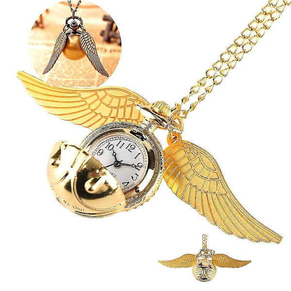 Gyllene Vingar Snitch Action Leksaker Klocka Kvarts Klocka Halsband Quidditch Bollar Snitch Leksak Fly Tjuv Klockor