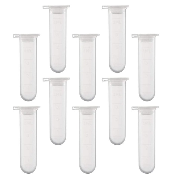 50 stk. 5 ml Centrifugeglas til Videnskabeligt Laboratorium Test Snap Låg Eksperimentglas