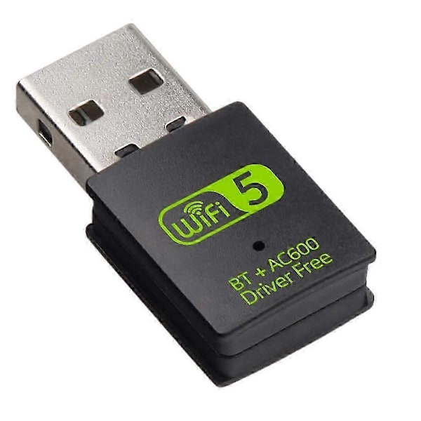 USB WiFi Bluetooth Adapter, 600Mbps Dual Band Trådløst Netværk Ekstern Modtager, WiFi Dongle til PC