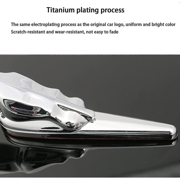 Jaguarille 3D-emblemi Auton Etuosaan, Auton Peite, Kromattu Kotka-merkki, Auton Tarvikkeet