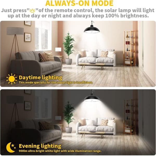 78 LED Utendørs Solcellelampe – 4 Lysmoduser med Bevegelsessensor – 360° Justerbart Solcellepanel – IP65 Vanntett