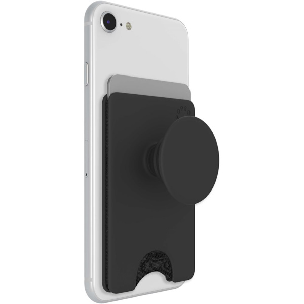POPSOCKETS Wallet Black Removable Mobile Wallet PopWallet+
