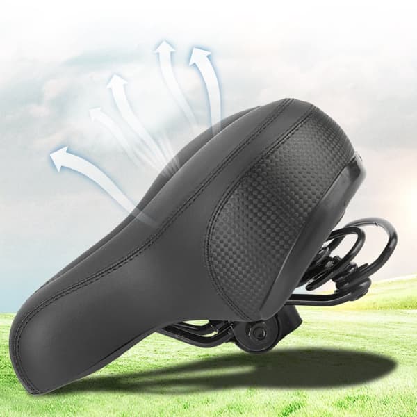 Pehmustettu heijastava maastopyörän satula - Musta