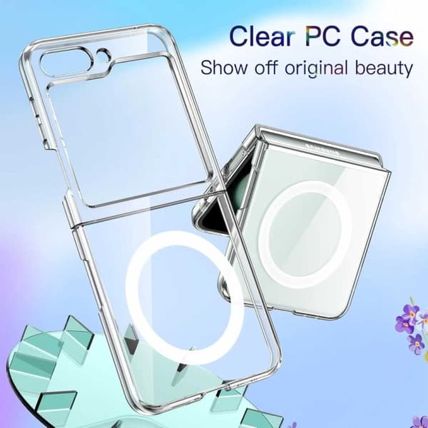 Galaxy Z Flip 5 Magnetic Phone Case Magsafe Compatible Transparent
