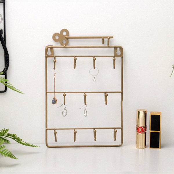 Wall Mounted Key Holder with 11 Hooks Black